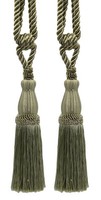 DÉCopro Quasten Tiebacks, Style# TBC085, L80 Dunkel Khaki GrüN, Set à 2