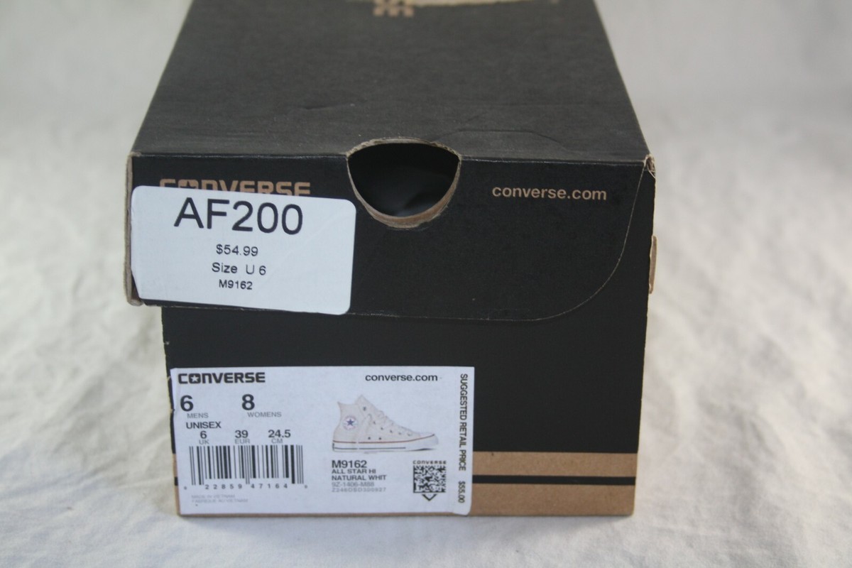CONVERSE ALL STAR M9162 NATURAL WHITE-UNBLEACHED UNISEX SNEAKER | eBay