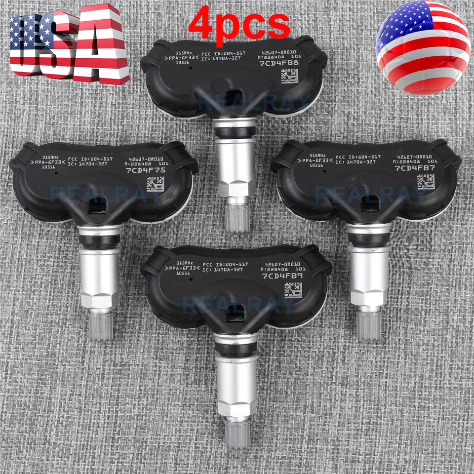 Sensor de presión de neumáticos 315 MHz TPMS 42607-0R010 para Toyota Highlander Rav4 2013-19 Foto 4 de 4