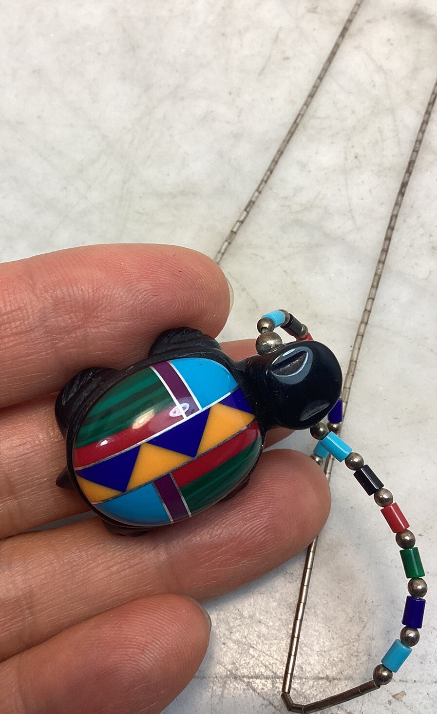 VTG Southwest Liquid Sterling Silver Multi Stone … - image 9