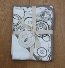 Burt's Bees Baby Hooded Blanket  White  Gray  Organic Cotton