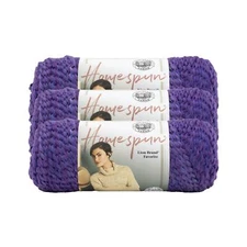 (3 Pack) Lion Brand Yarn 790-421A Homespun Yarn, Purple Haze