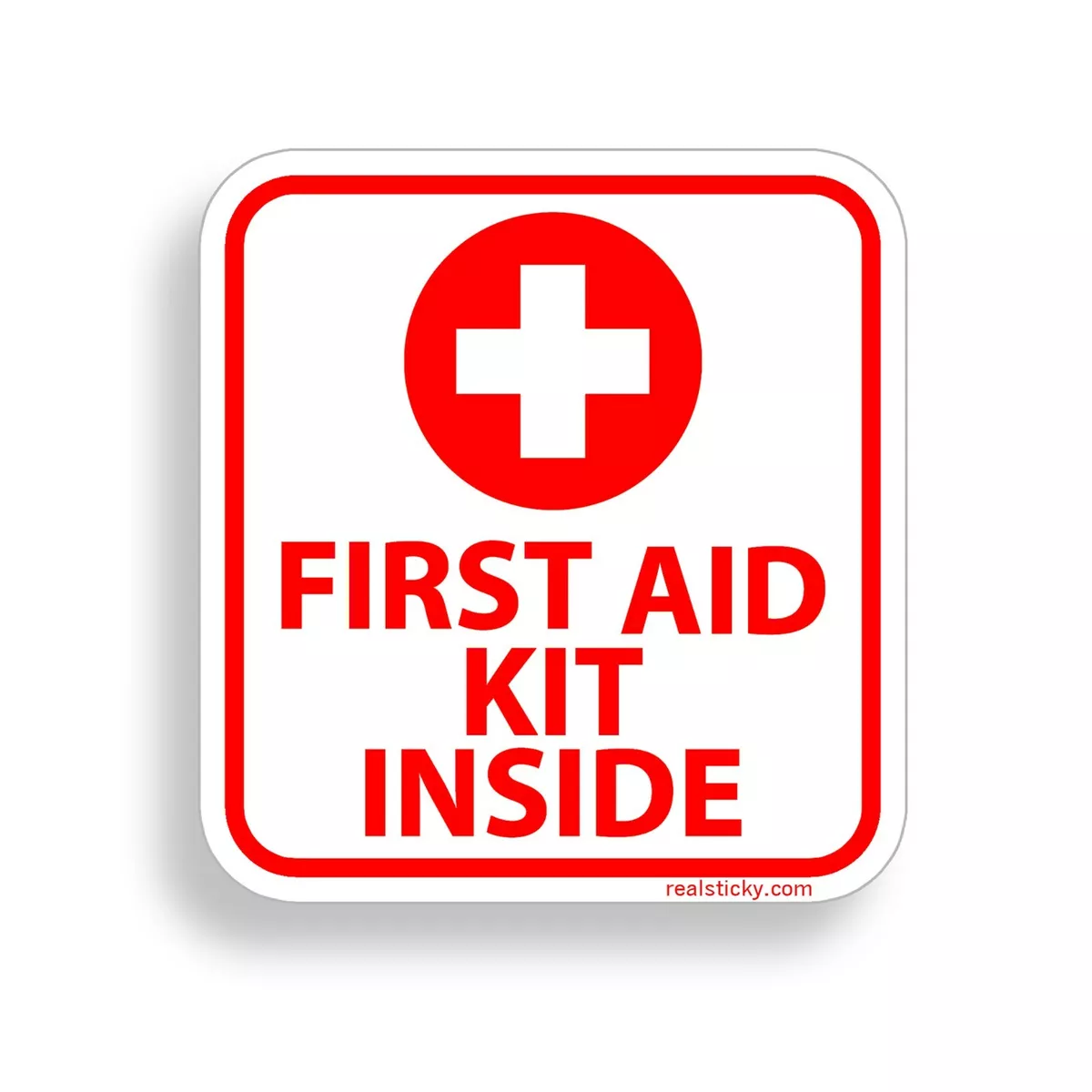 1st First Aid Kit Inside Stickers Decal Self Adhesive Vinyl Rescue