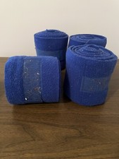 Horse Fleece Polo Wraps Set of 4 Royal Blue