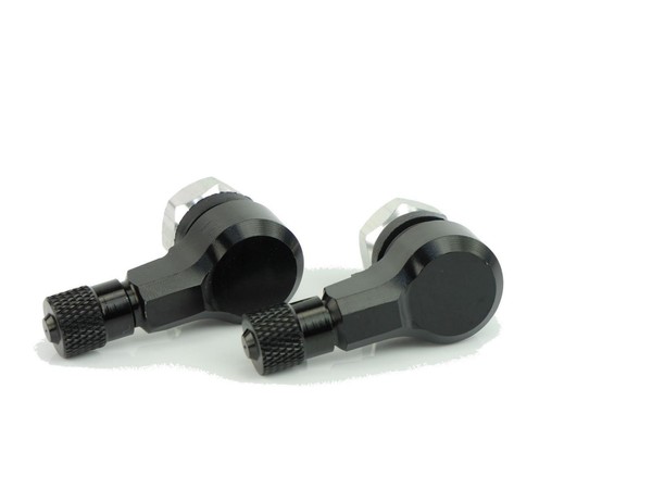 CNC Alu Winkelventil 90 Grad Passend FüR BMW K1200R 0584 2005-2008 Schwarz-image