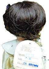 New Size 7-8" Doll Wig "Robbie" Global modacrylic dark brown/6 color choices NOS