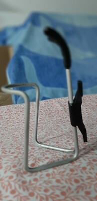 Portaborraccia a Piastrina Doppio Nichelato Manubrio anni 40-50 Portaborraccia a Piastrina Doppio Nichelato Manubrio anni 40-50