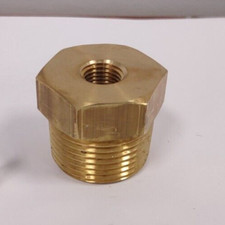 Brass straight adapter 1/4 BSPT female x 1" NPT male