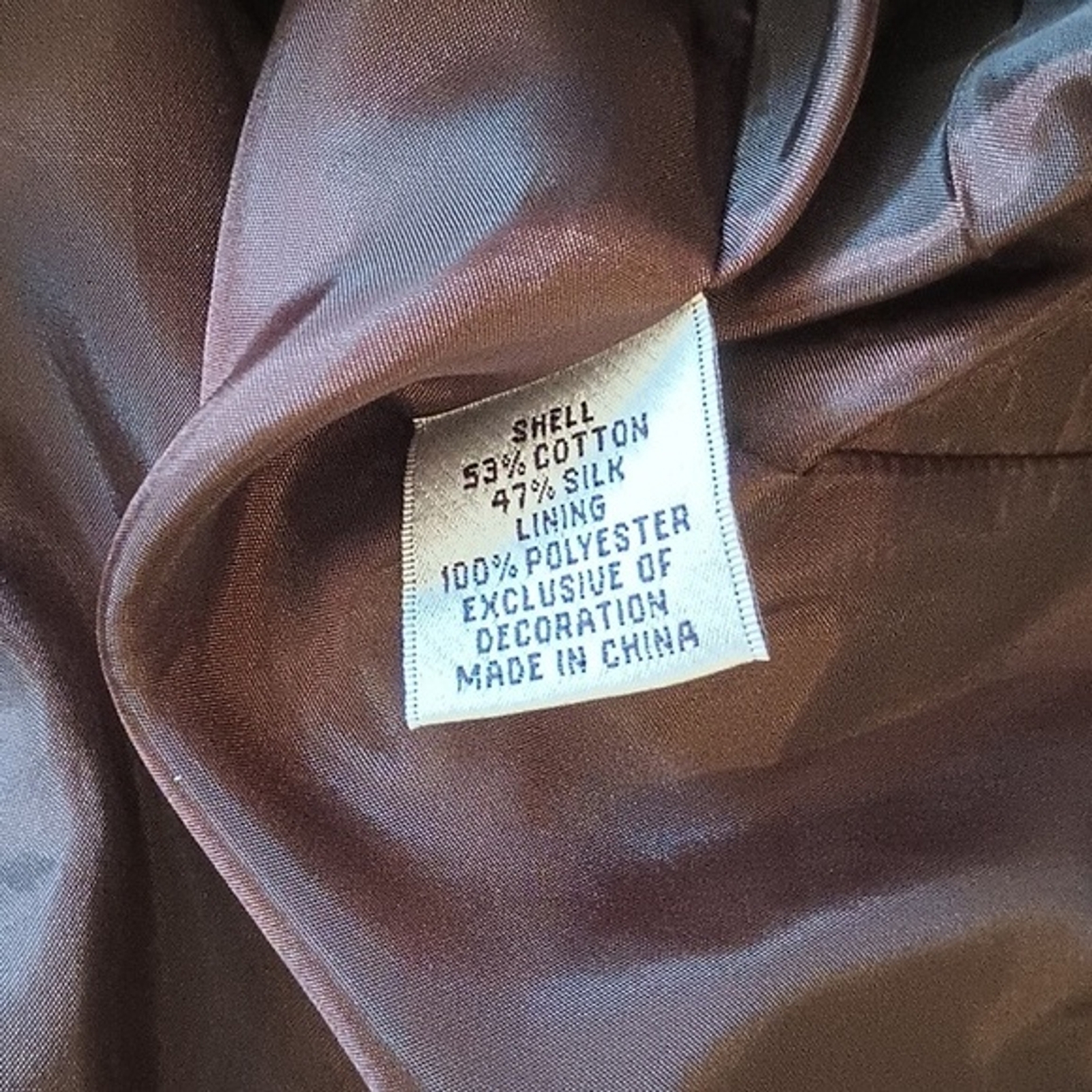 Talbots Brown Cotton Silk Blend Tie Waist Dress 10 - image 3