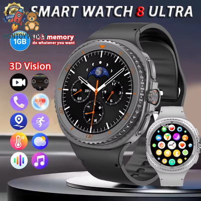 2025 New DT Watch 8 Ultra Smart Watch Men 1GB Memory Video GPS NFC 47Mm AMOLED F
