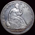 1877 Seated Liberty Half F