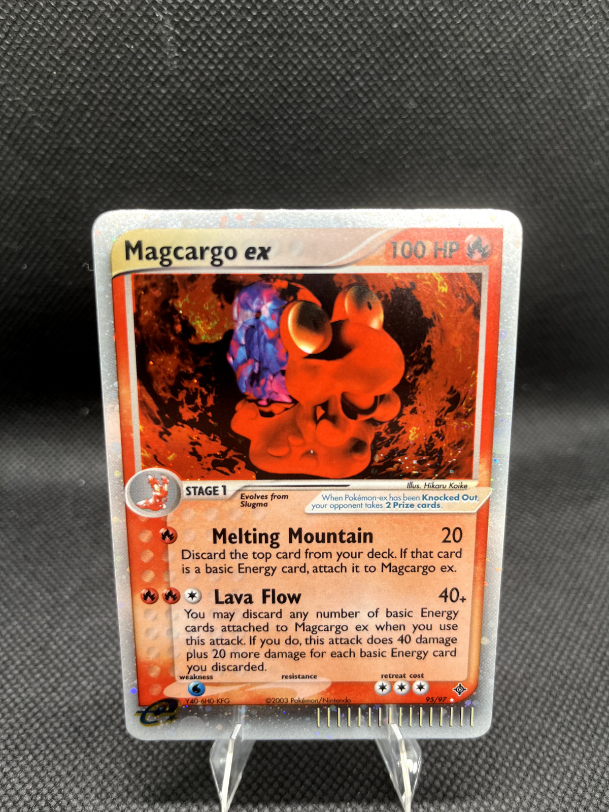 Pokémon TCG EX Dragon Magcargo EX Holo Rare Card 95/97  - NM 