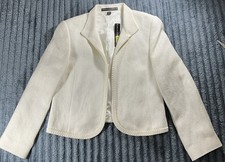  335 REDUCED Linda Allard Ellen Tracy Blazer White/Cream Size 12