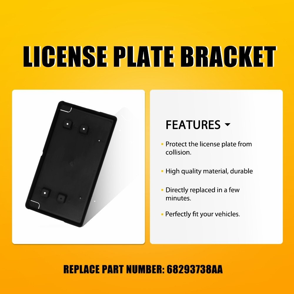 Front License Plate Bracket For Jeep 2018-2023 Gladiator Wrangler 68293738AA USA thumbnail 6
