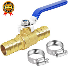Brass Hose Barb Ball Valve Kit-1Pcs 5/8" Heater Hose Shut off Valve