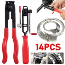 14X CV Joint Boot Clamp Pliers Set Ear Type Banding Crimper Cutter Tool Kit Auto