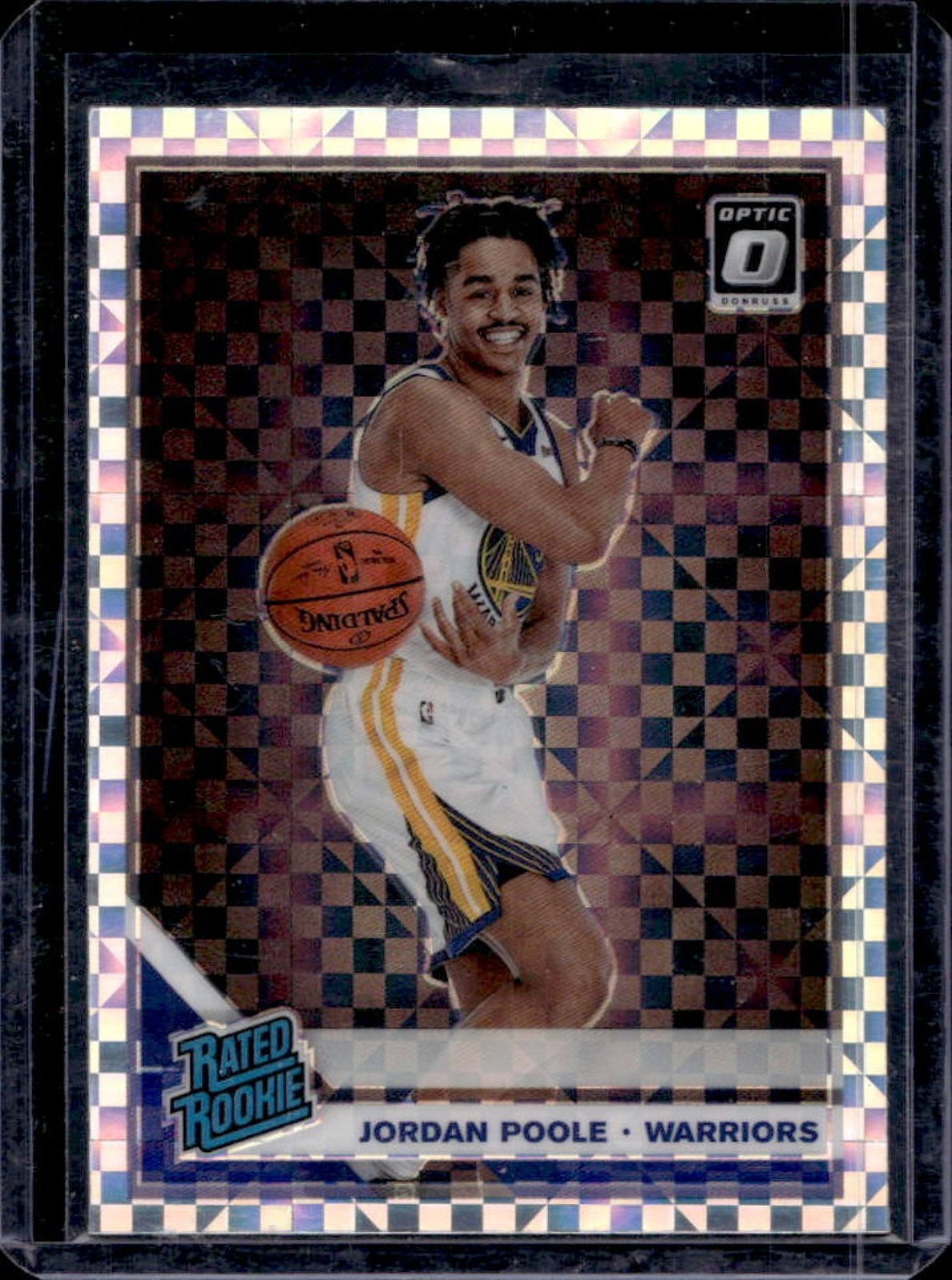 2019-20 Donruss Optic Jordan Poole SSP Checkerboard RC #169 Warriors