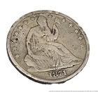 1871 Seated Liberty Half Dollar Silver Coin S San Francisco Mint American Coin
