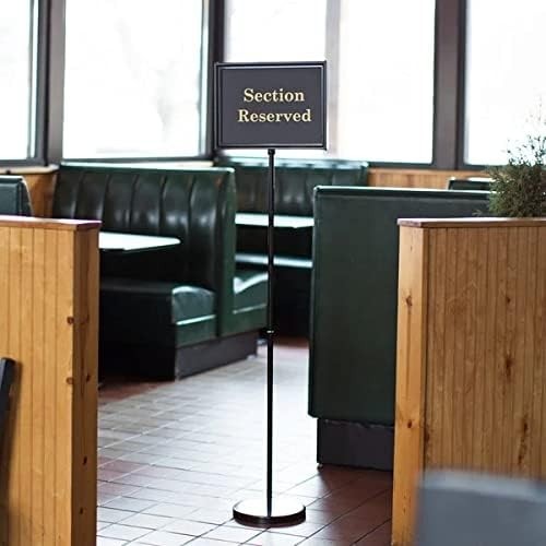 Elegant Pedestal Sign Holder for Restaurants - Includes 8 Customizable Inserts - Picture 4 of 9
