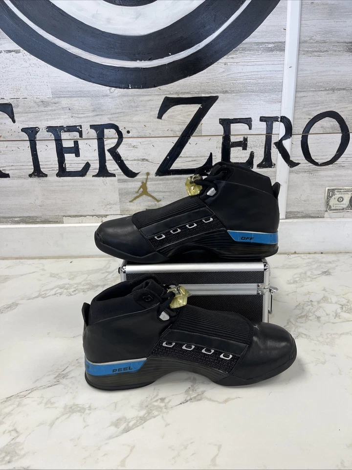 Air Jordan 17 OG Negro Metálico Plateado Talla 11.5 Con Maletín Foto 2 de 4