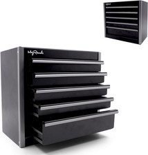 Black Mini Metal Tool Box With 5 Drawers And Top Storage Portable Tools Storage Black Mini Metal Tool Box With 5 Drawers And Top Storage Portable Tools Storage