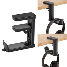 Ahonnpely Headphone Hook - Adjustable Clamp-on Holder, Under Black