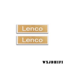 Lenco Turntable Aluminum Logo Badge 36mm 1.42" X10mm 0.39" gold