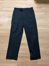 Vintage Brooks Brothers Gray Wool Made In Canada Pleated Trousers Size 34x32