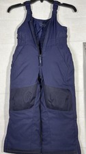 LL Bean Snowpants Kids Size 4 Blue Cold Buster Snow Snowmobile Bibs Ski Pants