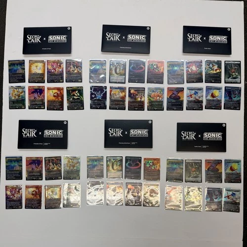 MTG Secret Lair Drop Sonic the Hedgehog Rainbow Foil + Non Foil Complete Opened
