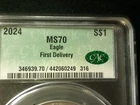 2024  SILVER EAGLE MS-70 CAC GRADED