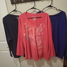 Jms By Hanes Essentials Womens Long Sleeve Tops Bundle Size 5X/5XG Lot of 3