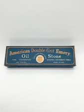 Vintage American Double Grit Emery Oil stone W/original Box~Made In The USA!!