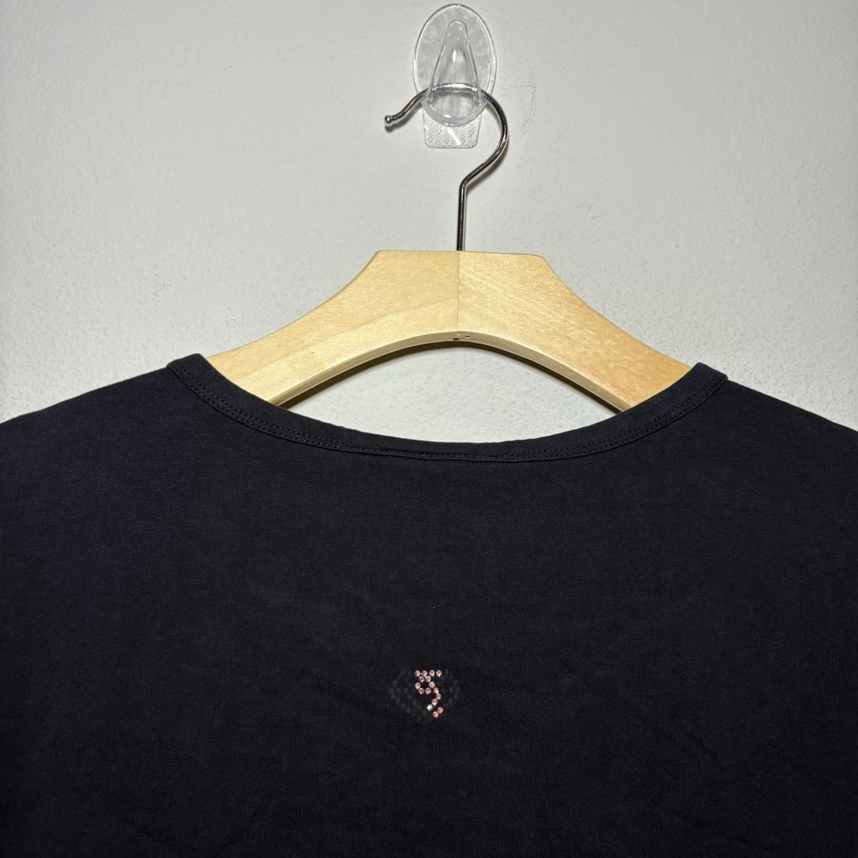 Camiseta Y2K 2000s estrás mujer pequeña “Born To Wear Diamonds” estilo Ed Hardy Foto 3 de 4