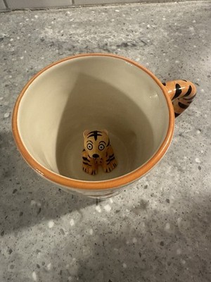 Yellow Black Stripe Cat Tiger Paw Print Paws Coffee Tea Mug Cup