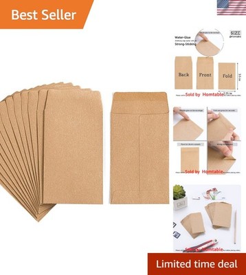 Durable Kraft Paper Mini Envelopes (1000 Pack)   Customize for Every Occasion