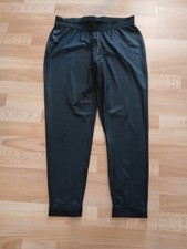Damen Leggins schwarz Leder Optik ge.44
