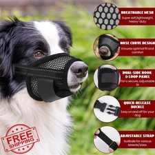 FETPET 2PCS Dog Muzzles Small Soft Breathable Air Mesh Adjustable