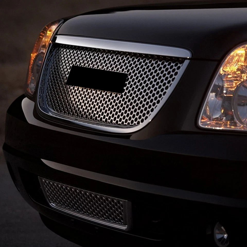 For 2007-2014 GMC Yukon XL Denali 1500 2500 Front Hood Upper Lower Grille Chrome Foto 3 de 4