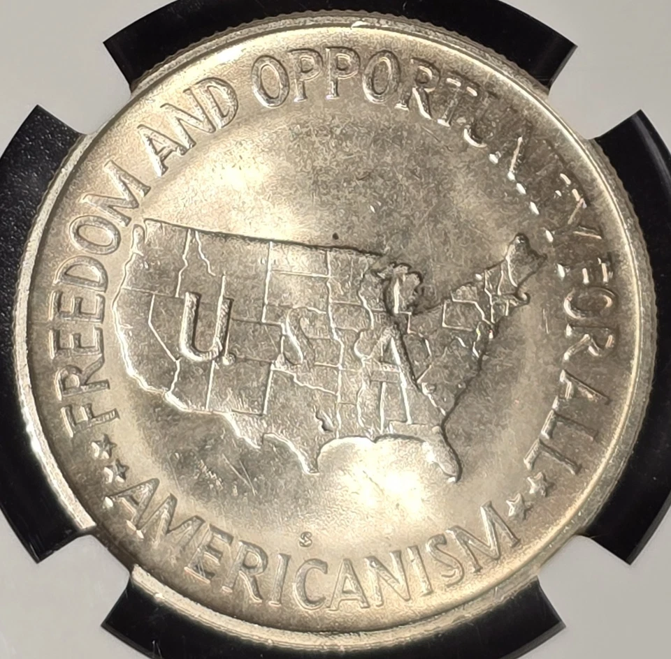 1951-S Washington-Carver Silver Commemorative Half Dollar 50C NGC MS 65 Lustrous - Image 3 of 4