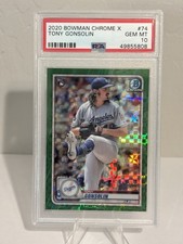 2020 Bowman Chrome X Tony Gonsolin RC Rookie #/31 SSP! GEM PSA 10🔥🔥🔥 DODGERS