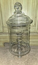 HTF Rae Dunn Large Glass Apothecary Treat Cookie Jar Devour EXTREMELY RARE