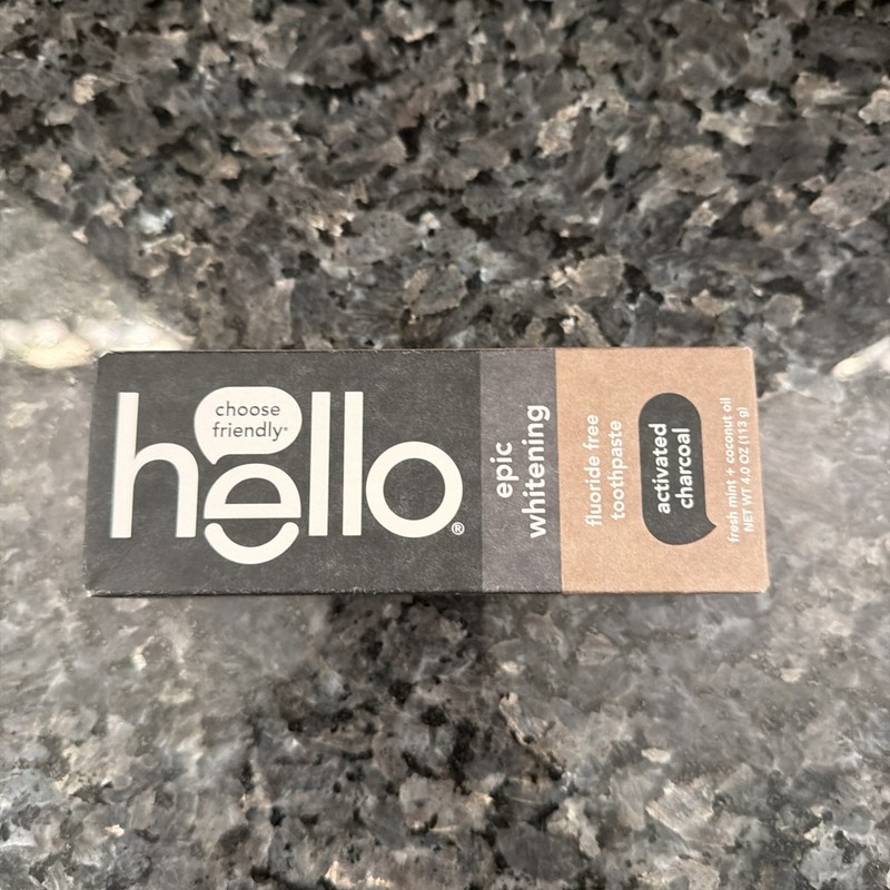 Hello Epic Whitening Charcoal Fluoride Free Toothpaste - 4 oz - Ex: Au/2027