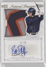 2015 National Treasures Prospect Silhouette Gold 22/25 Brett Phillips Auto 1v1
