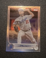 2022 Topps Update Series - Checklist Clayton Kershaw #US309 Rainbow Foil