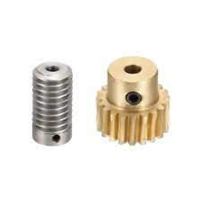 Worm Gear Set 0.8 Module 1:20 Reduction Rate(Gear-4mm Bore, Rod 5mm Bore)