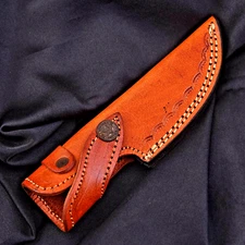 CUSTOM HAND MADE COW LEATHER SHEATH COVER FOR FIXED BLADE KNIFE 2723