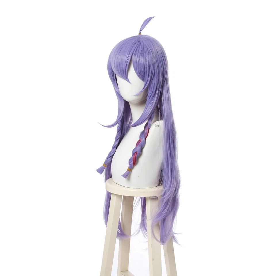 LOL Spirit Blossom Kindred Cosplay Wig Long Purple Braided Wig - Image 2 of 3