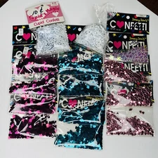 Lot 14 Hearts Cupid Tabletop Confetti Packs Burgundy Pink White Turquoise