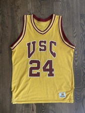 1989-1990 Sand Knit RONNIE COLEMAN #24 USC Trojans Basketball Jersey 44 Large